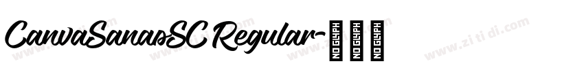 CanvaSanasSC Regular字体转换